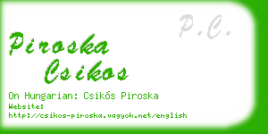 piroska csikos business card