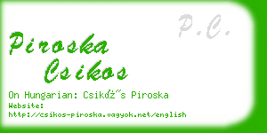 piroska csikos business card